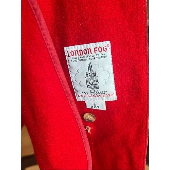 Vintage Tempo Europo by London Fog Tan with Red Lining Trench Rain Coat Size 8 - Picture 9 of 9